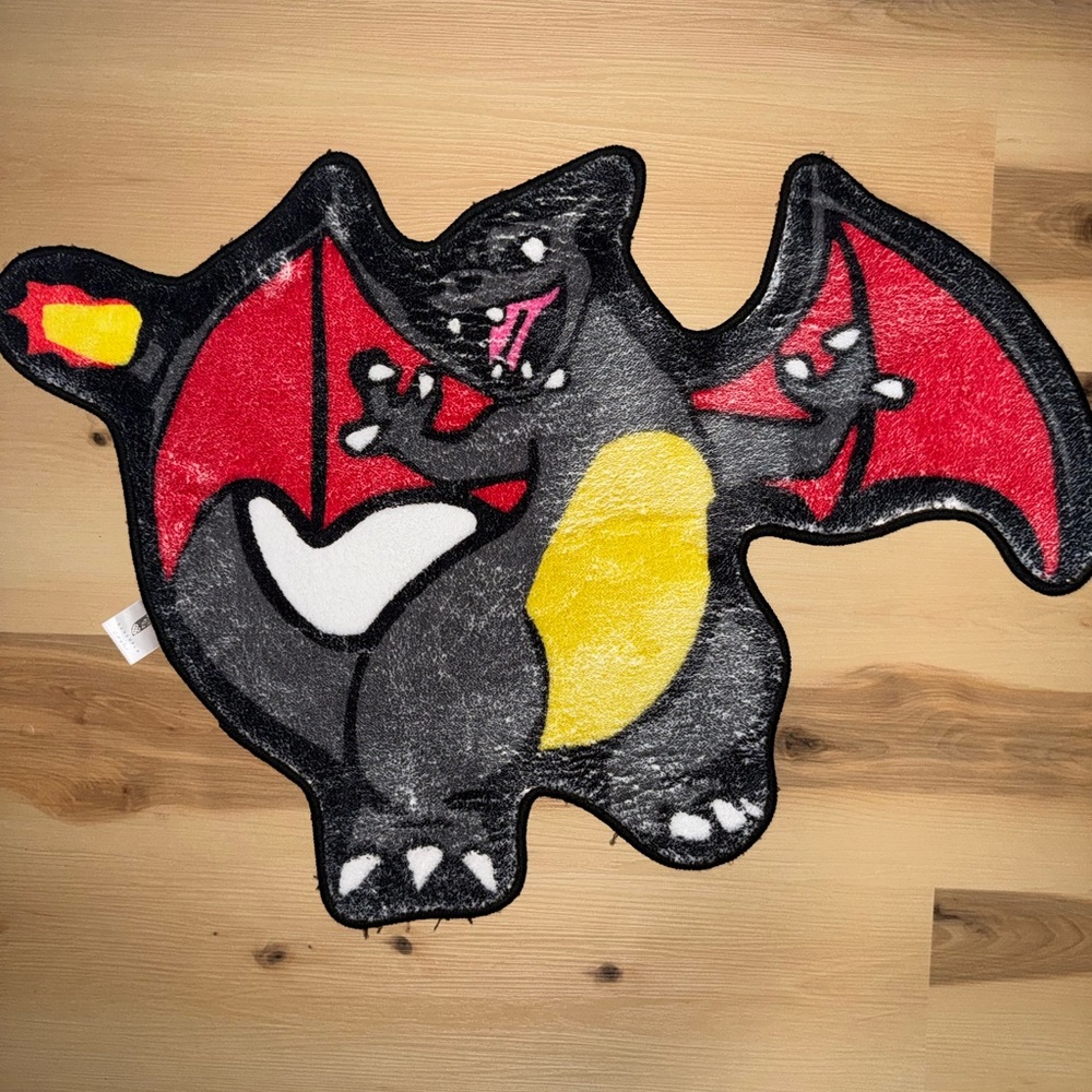 Pokémon Black Charizard Design Rug